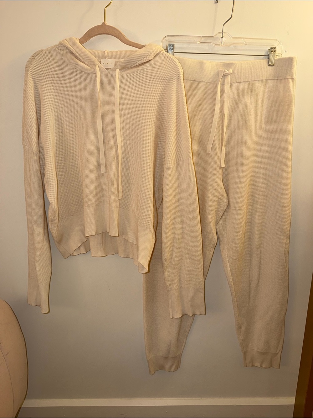 Cyrus Cream Knit Lounge Set